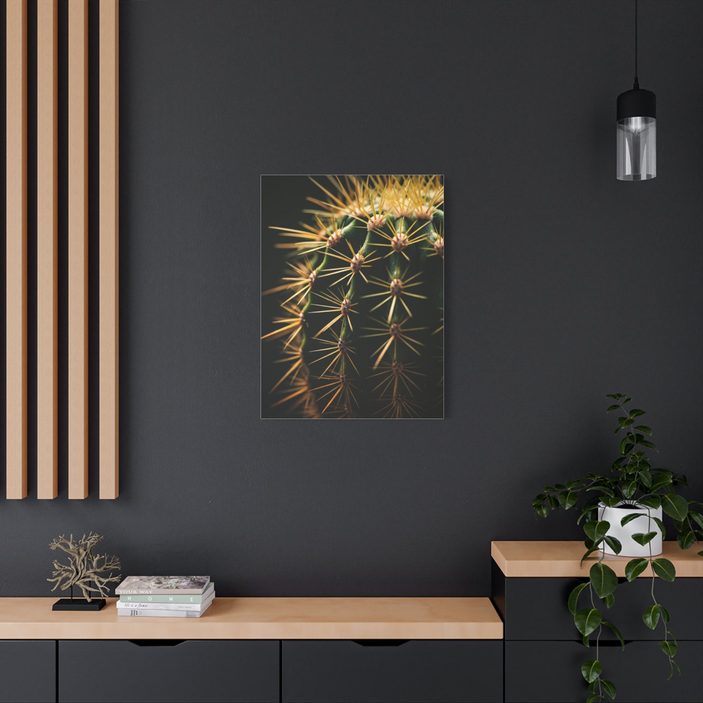 Desert Geometry Cactus Close-Up Wall Art & Canvas Prints