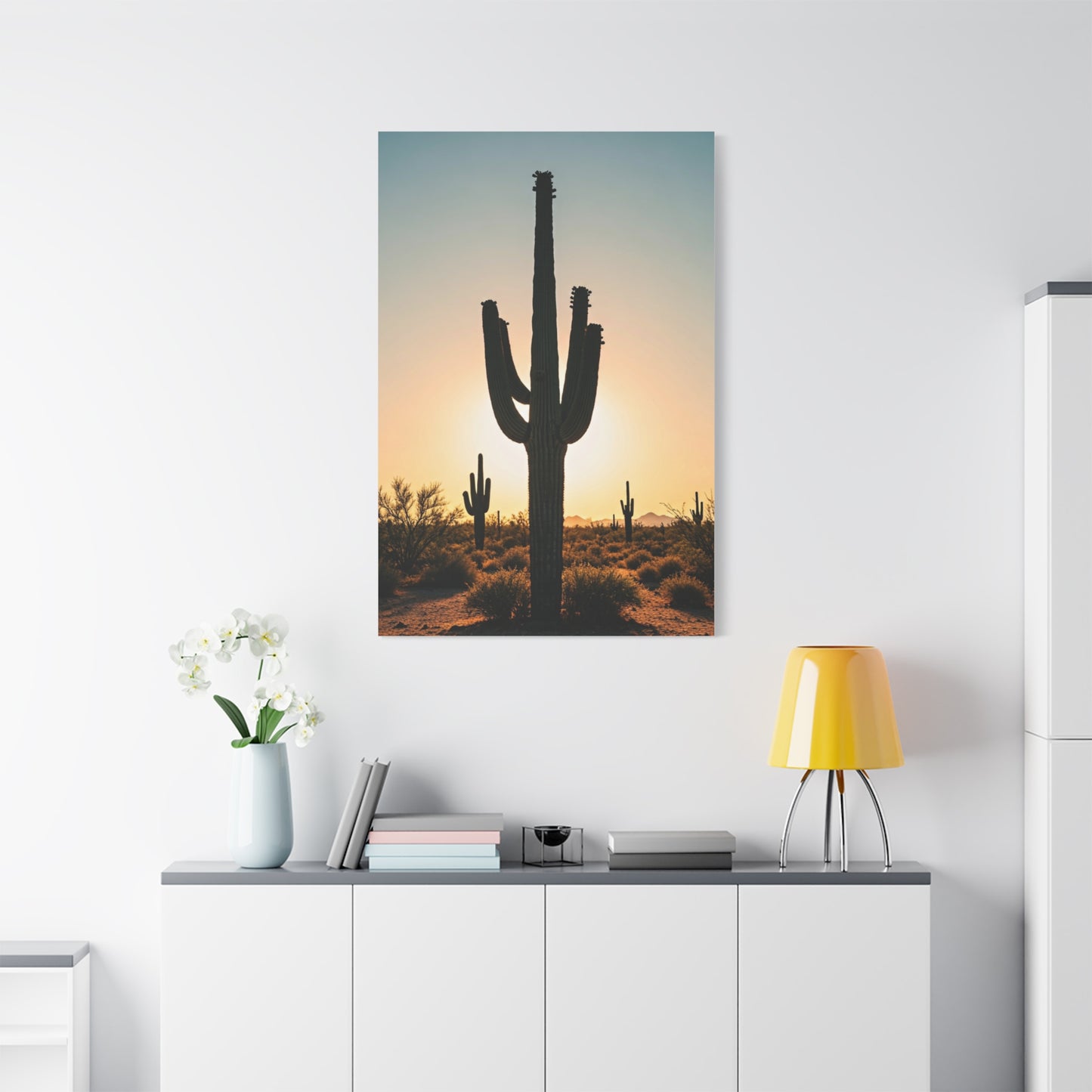 Sunset Saguaro Silhouette Wall Art & Canvas Prints