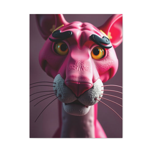 Rosé Panther Elegance Canvas Wall Art & Canvas Print