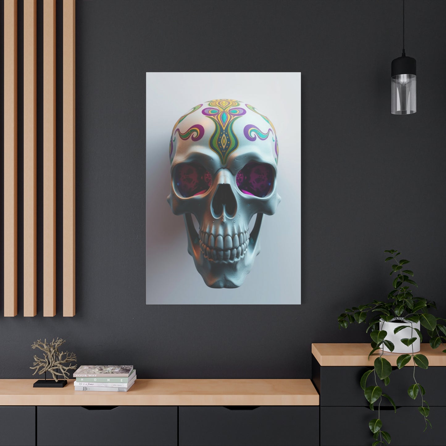 3D Trippy Skull Art By Ali Gulec Art Artisan Canvas Wall Art & Canvas Print