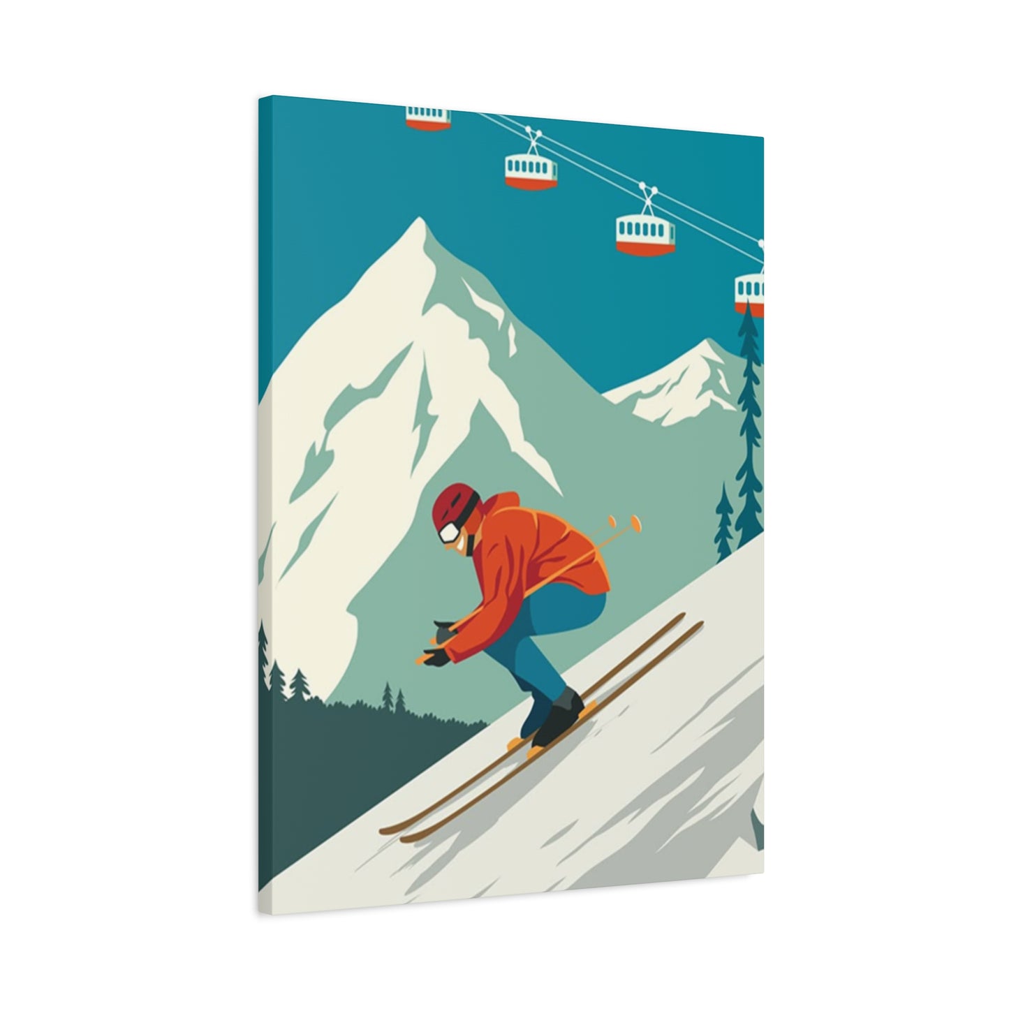 Skiing Poster Wall Art & Canvas Prints