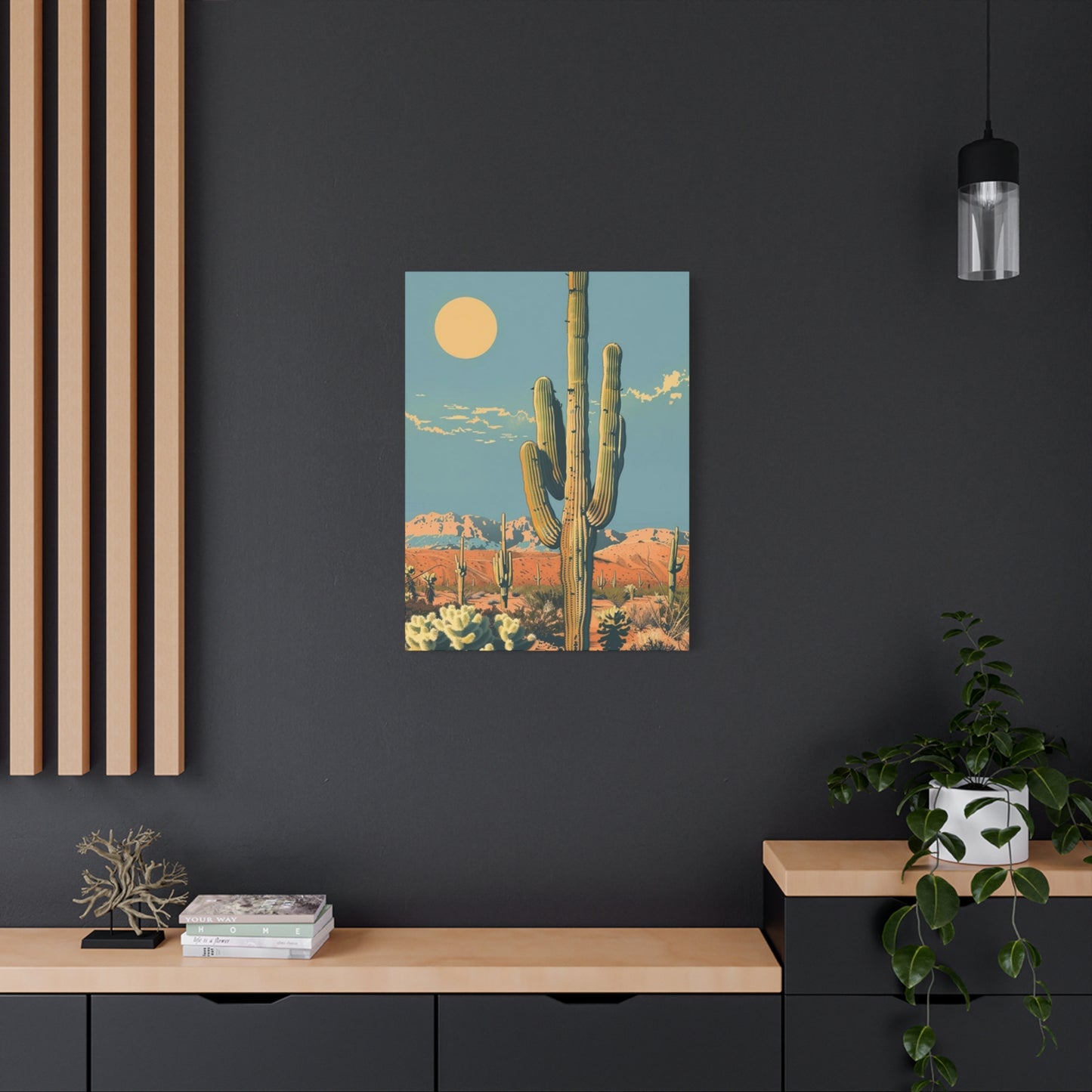 Large Cactus In Desert Wall Art & Canvas Prints