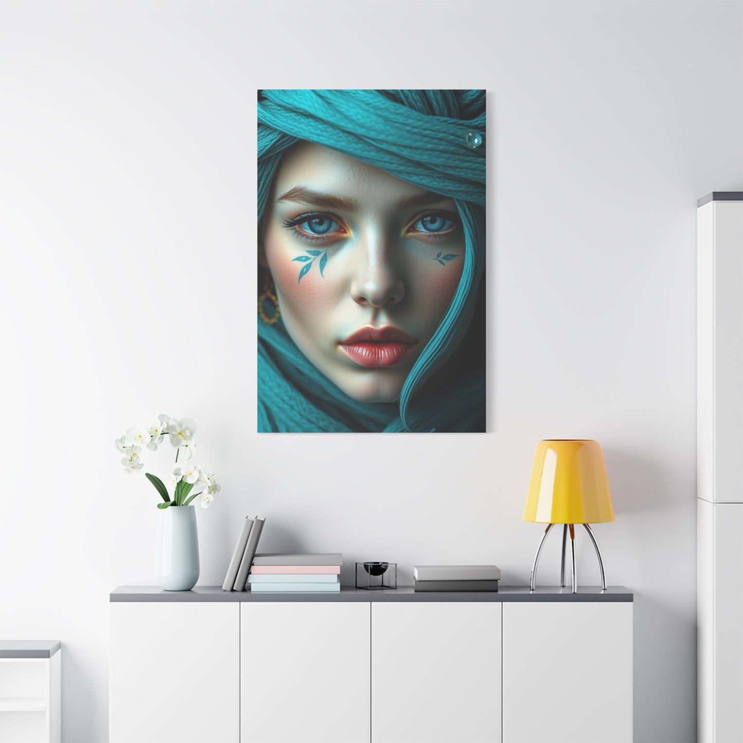 Turquoise Whisper Tapestry wall art & canvas print