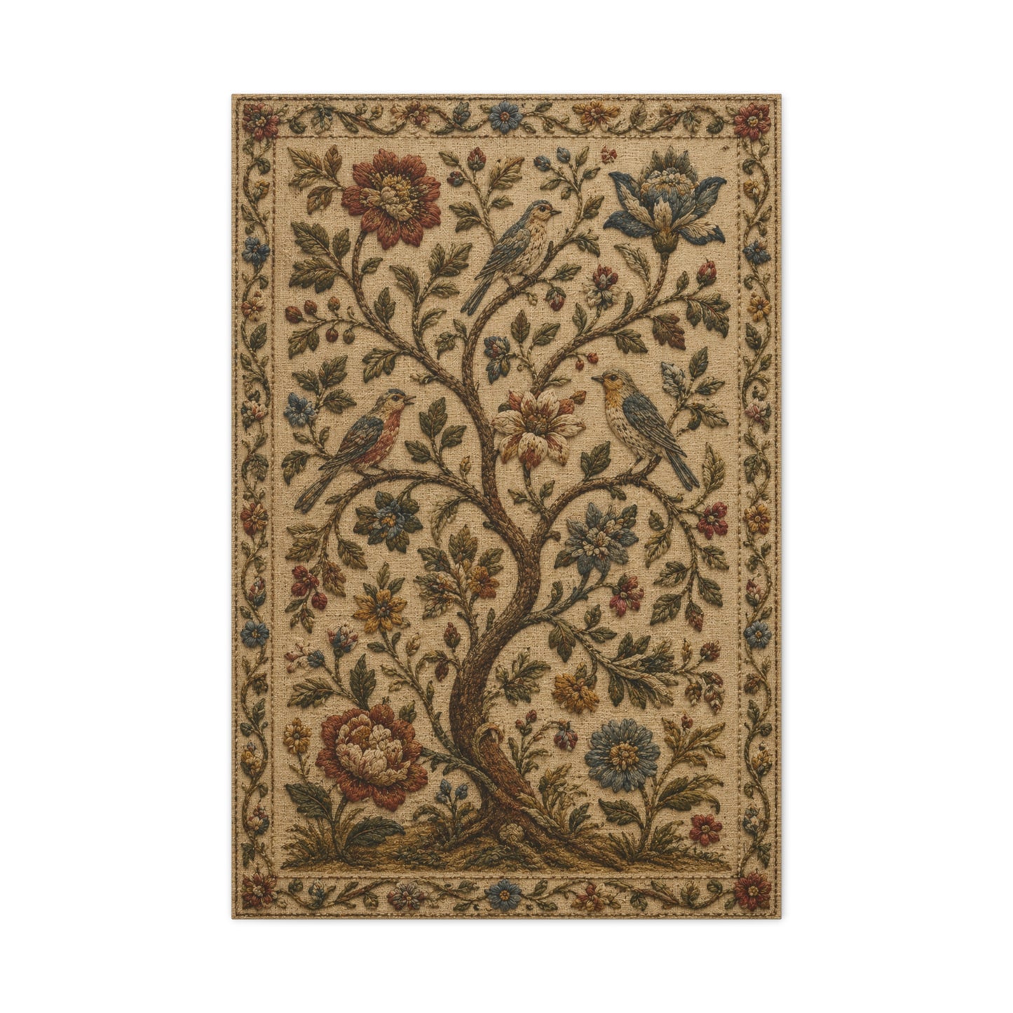 Ornate Botanical Tree Tapestry Panel Wall Art & Canvas Print
