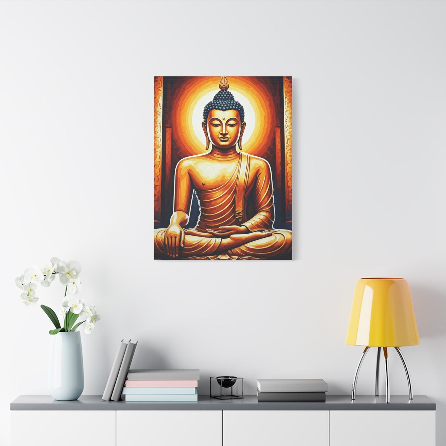 Golden Serenity Buddha Wall Art & Canvas Prints