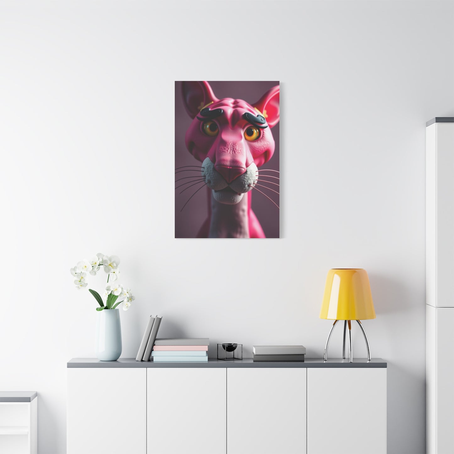 Rosé Panther Elegance Canvas Wall Art & Canvas Print