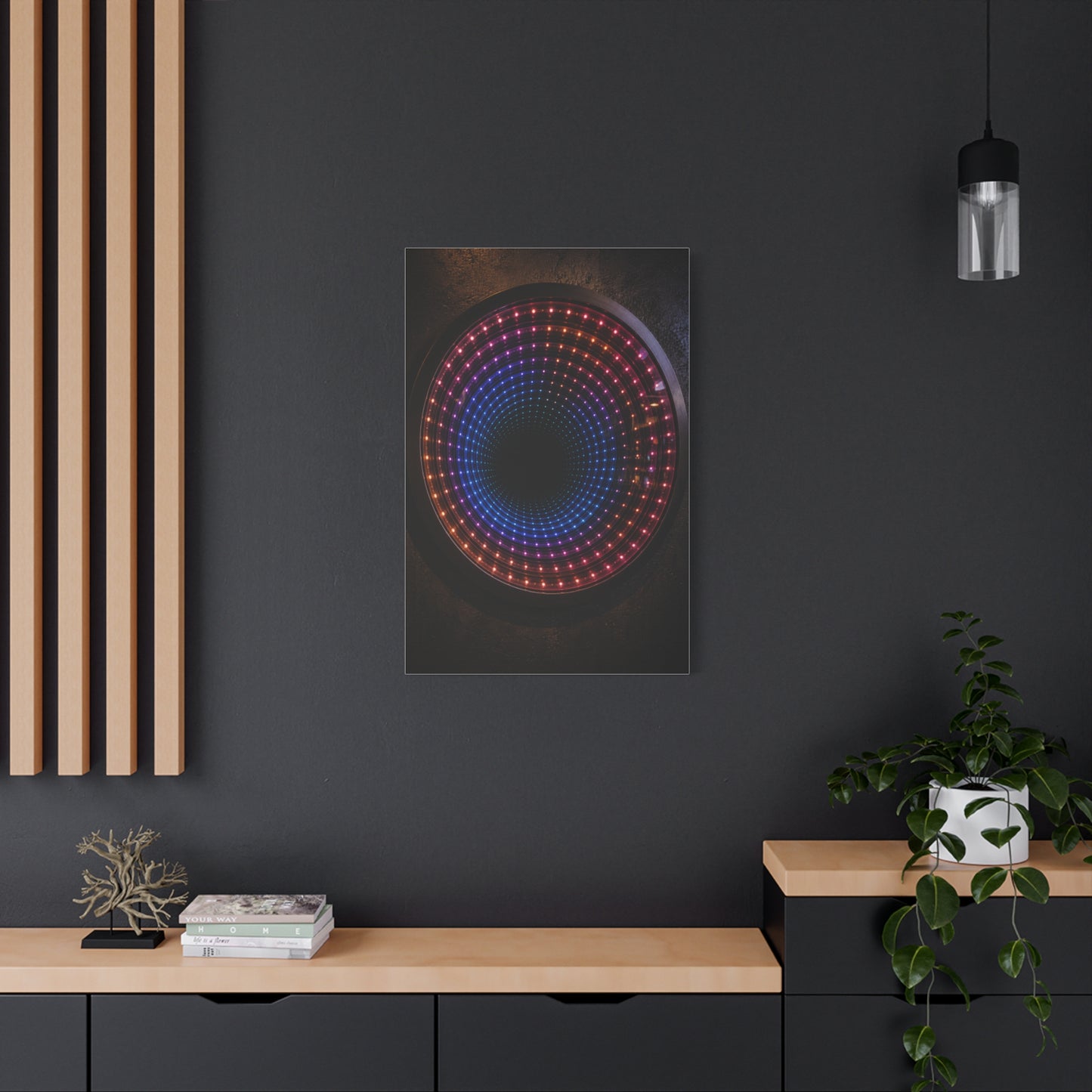 Infinity Neon Tunnel Mirror Wall Art & Canvas Print