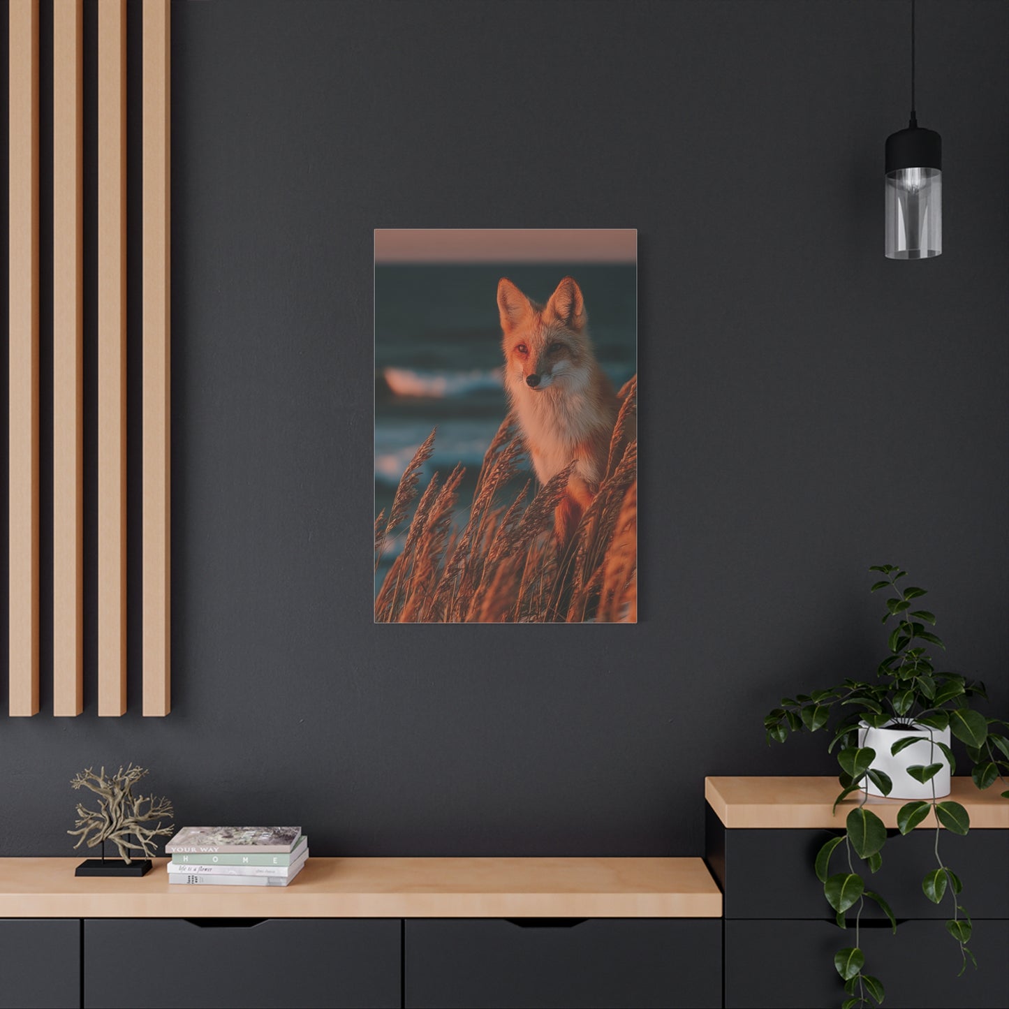 Coastal Dune Fox Golden Hour Wall Art & Canvas Print