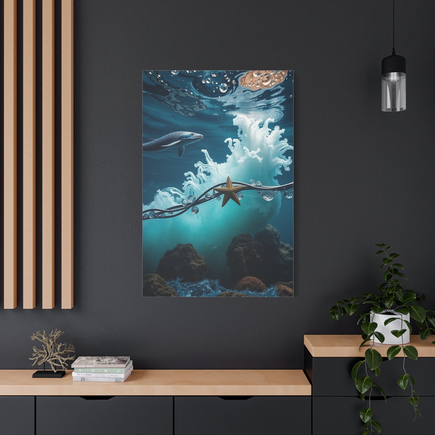 Sapphire Serenity Canvas Wall Art & Canvas Print