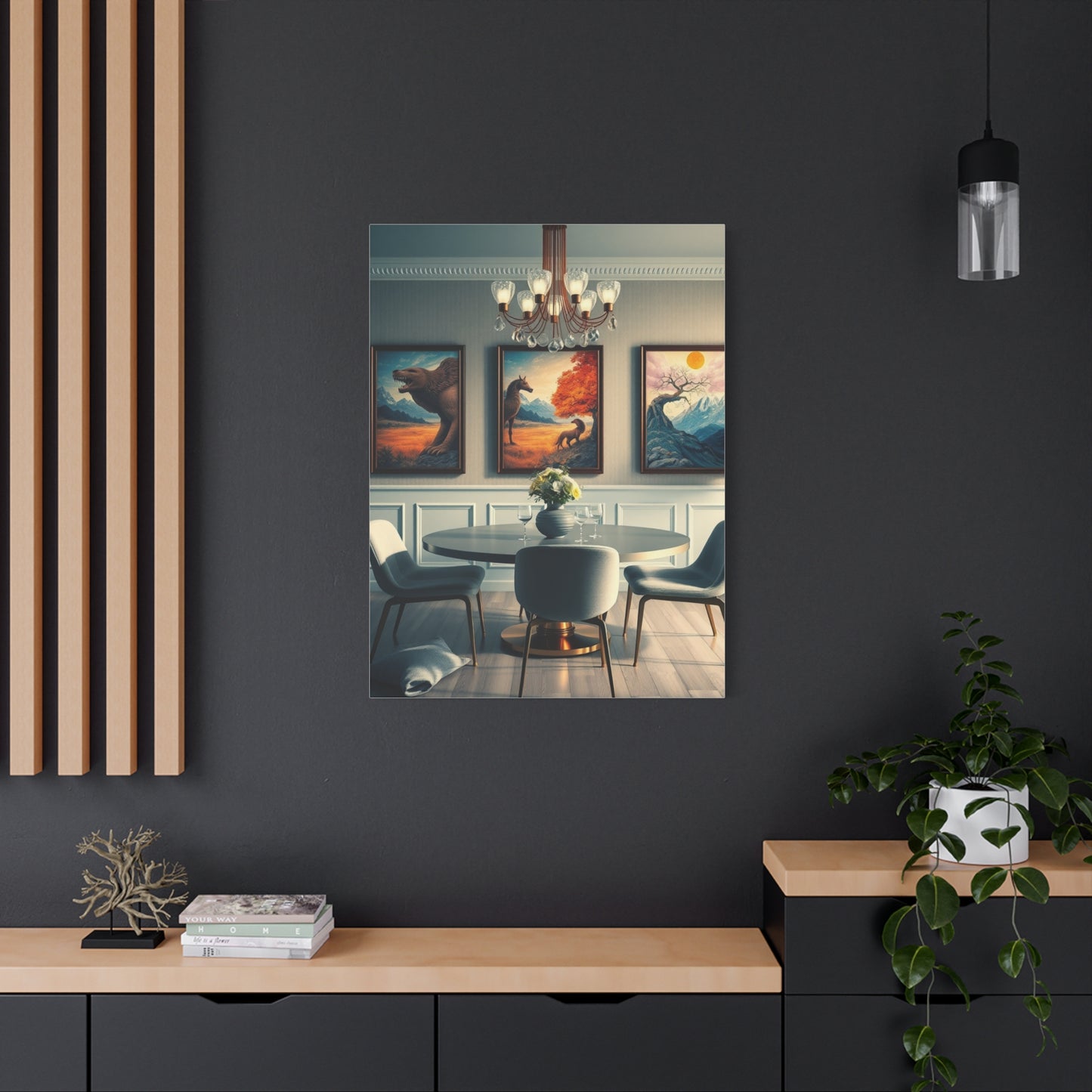 Sophisticated Dining Tableau Wall Art & Canvas Print