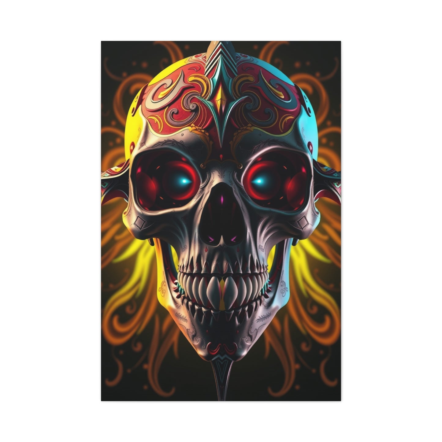 Masterpiece 3D Trippy Skull Art By Ali Gulec Art Vision Wall Art & Canvas Print