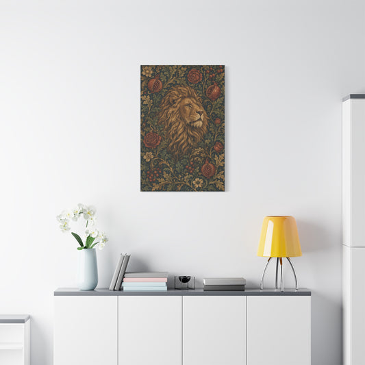 Ornamental Lion Tapestry Heritage Wall Art & Canvas Print