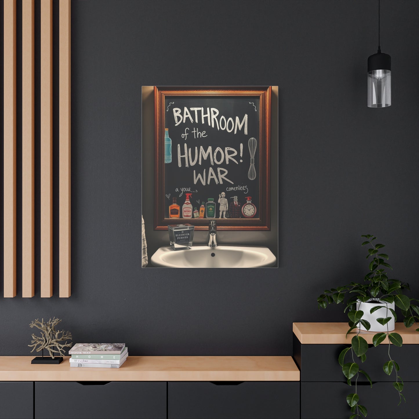 Bathroom Humor Art Luxury Canvas Wall Art & Canvas Print