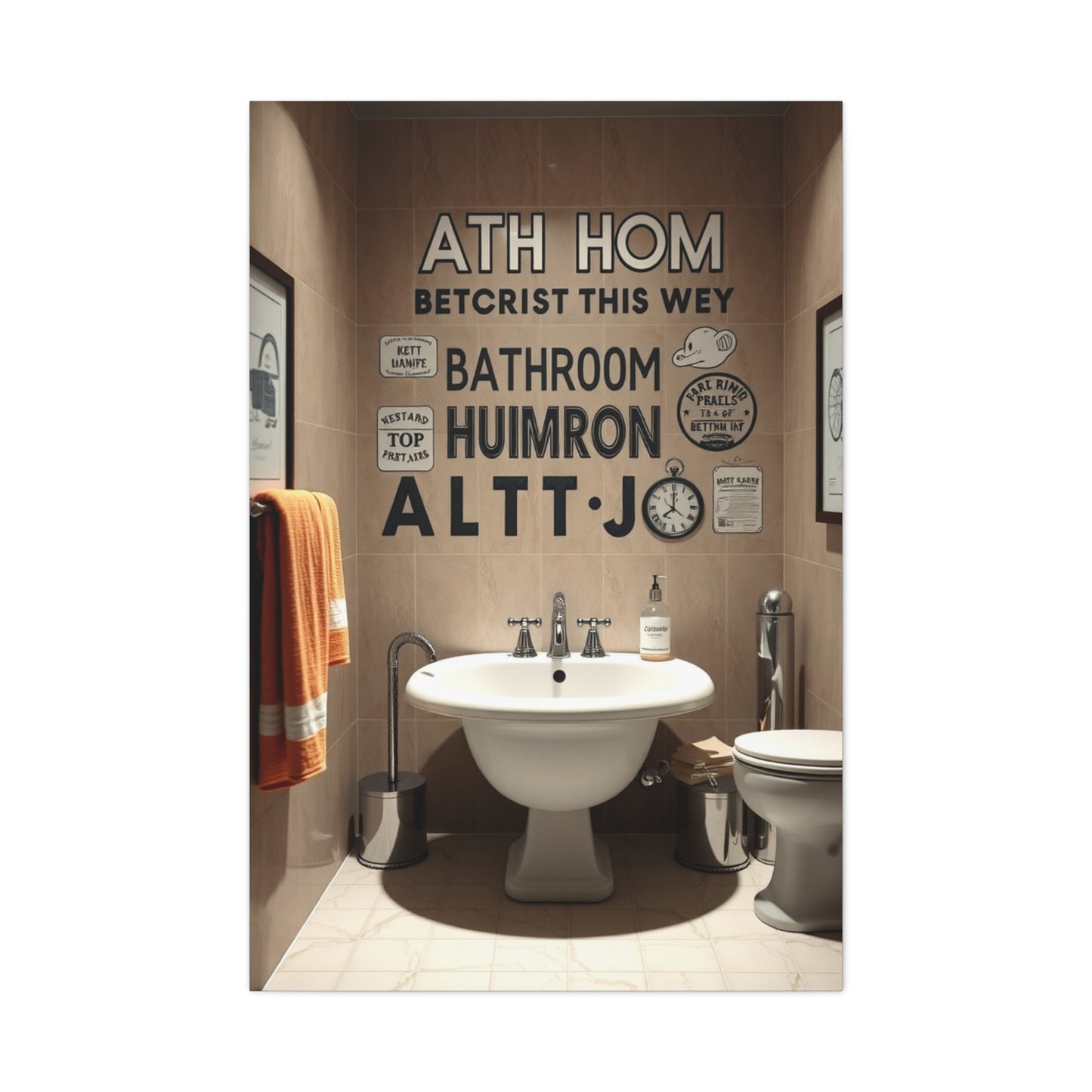 Supreme Bathroom Humor Art Collection Wall Art & Canvas Print