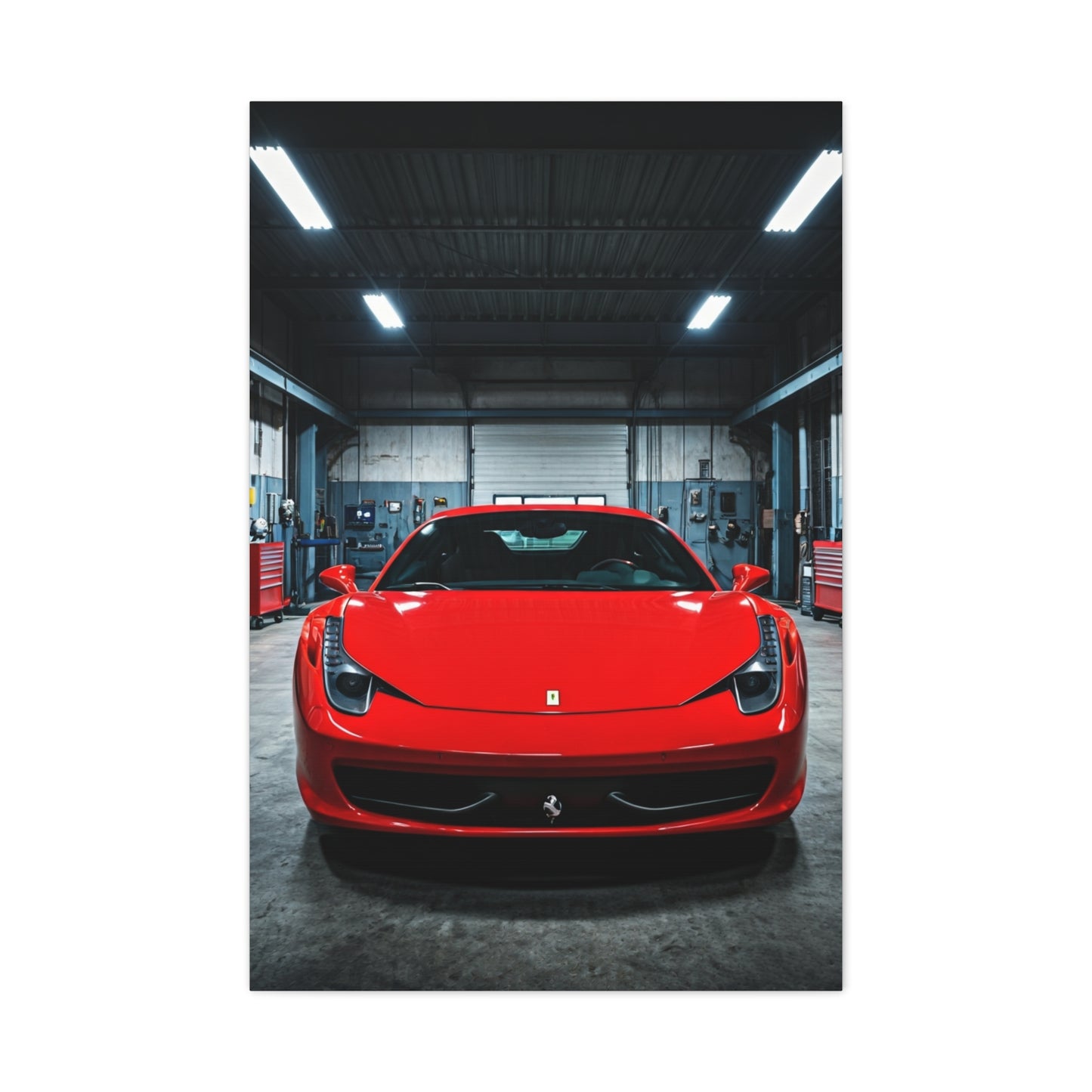 Ferrari 458 Italia Service Bay Craftsmanship Wall Art & Canvas Prints