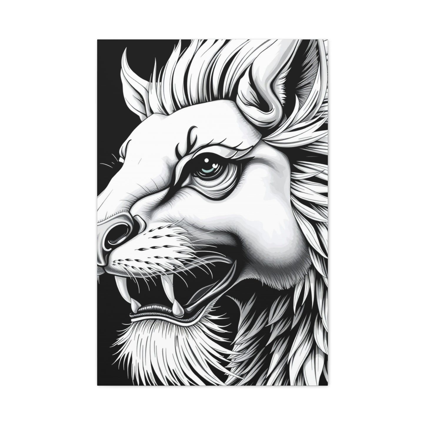Elite Black and White Illustrations Art Vision Wall Art & Canvas Print