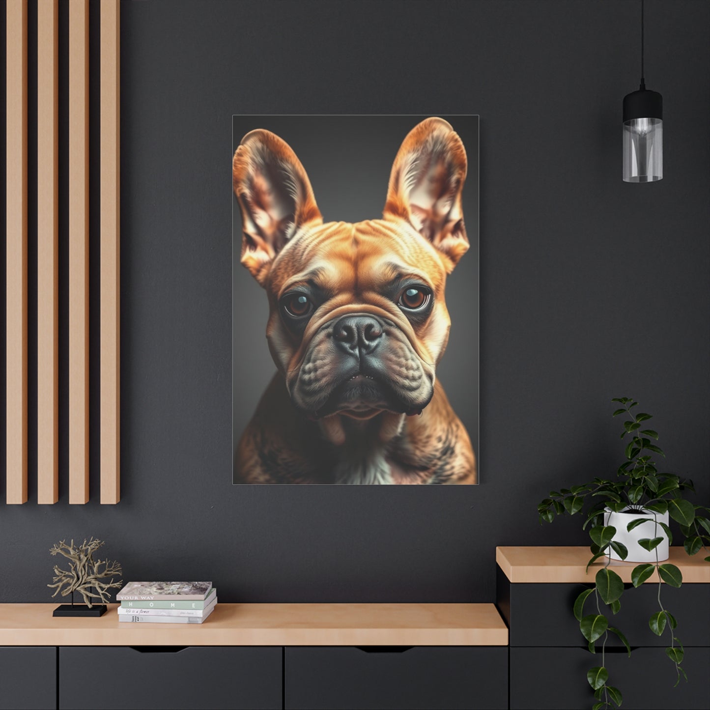 Parisian Canine Elegance Canvas