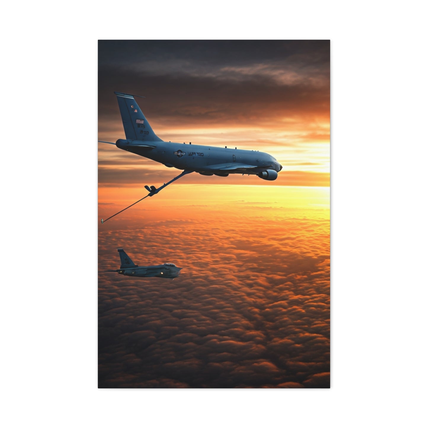 Sunset Passenger Jet Horizon Wall Art & Canvas Prints