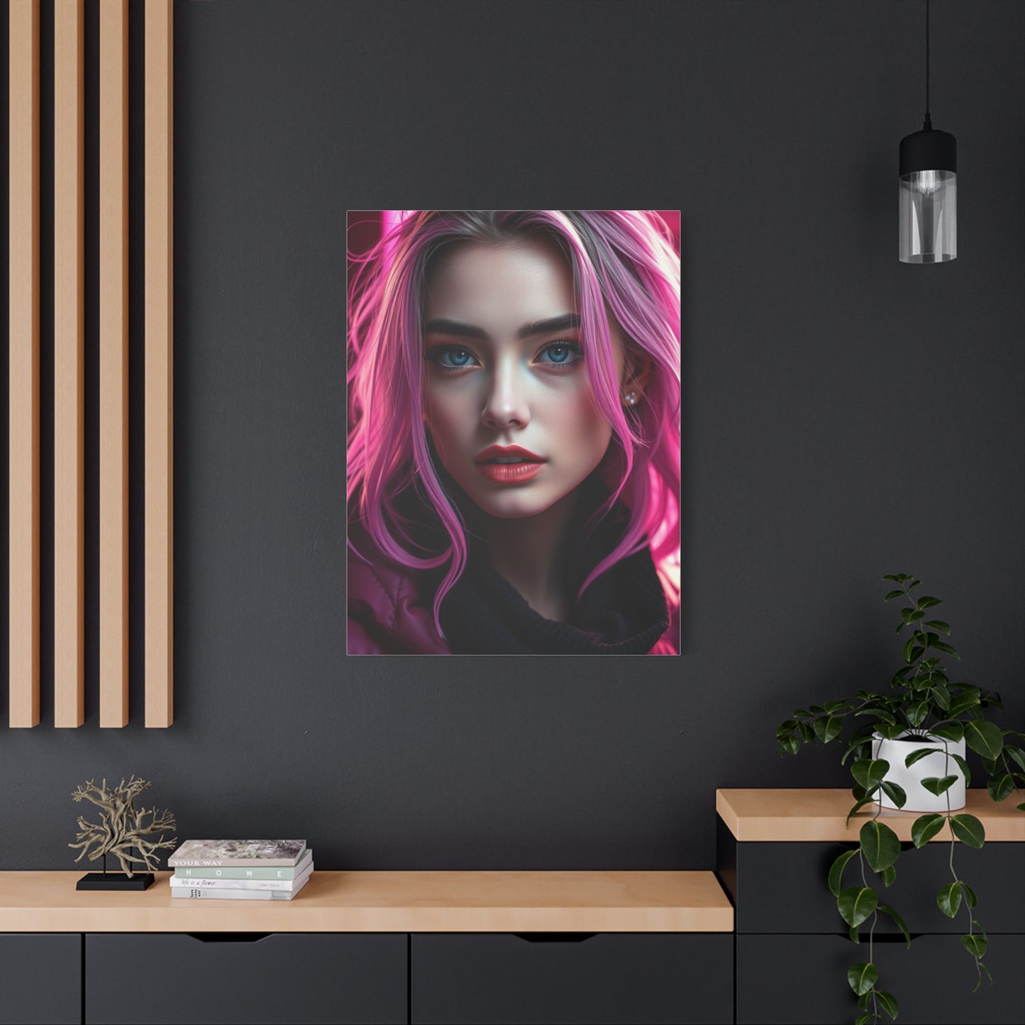 Chic Fuchsia Tapestry Wall Art & Canvas Print