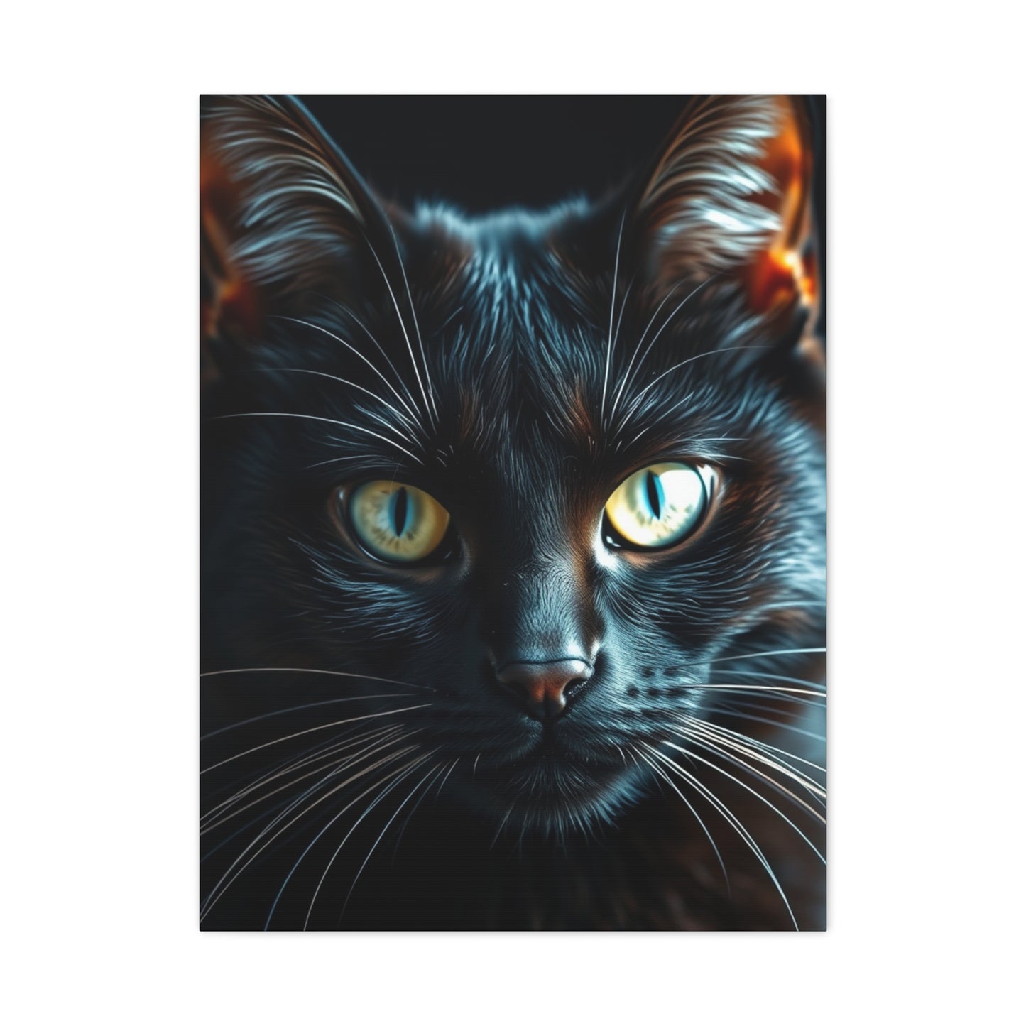 Masterpiece Black Cat Art Vision Wall Art & Canvas Print