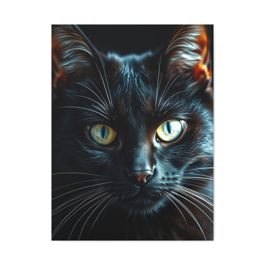 Masterpiece Black Cat Art Vision Wall Art & Canvas Print