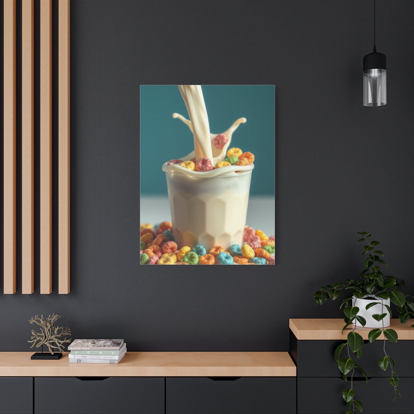 Ethereal Loops in Cream Canvas Wall Art & Canvas Print