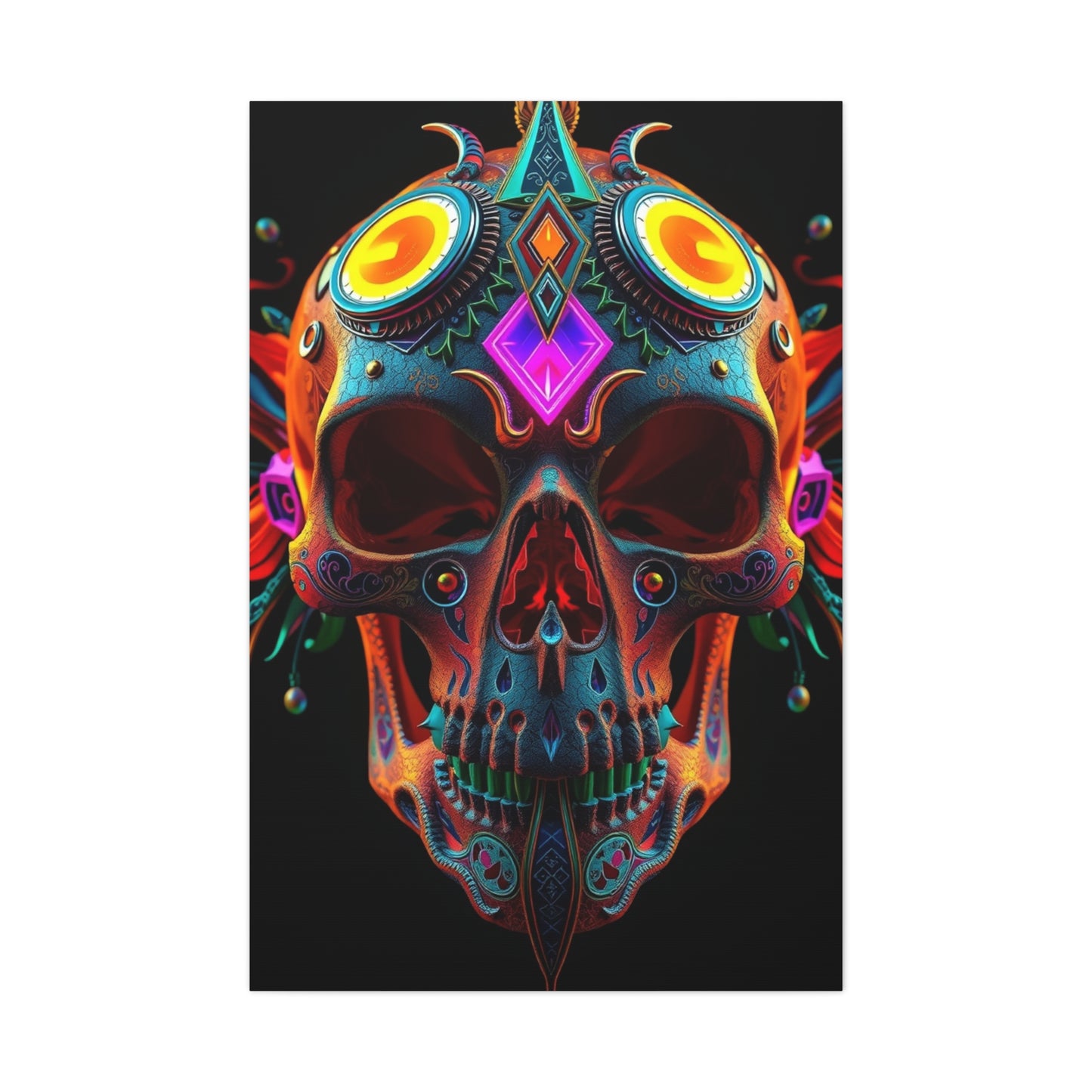 3D Trippy Skull Art By Ali Gulec Art Luxury Canvas Wall Art & Canvas Print