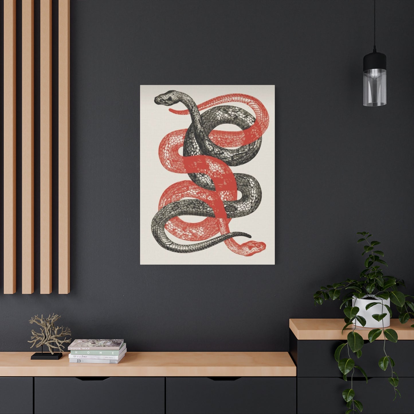 Red And Black Snake Wall Art & Canvas Prints