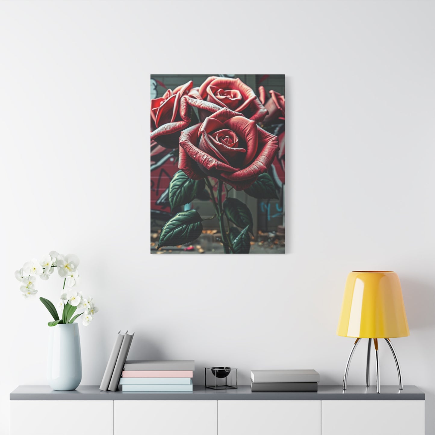 Renaissance Bloom Graffiti Wall Art & Canvas Print