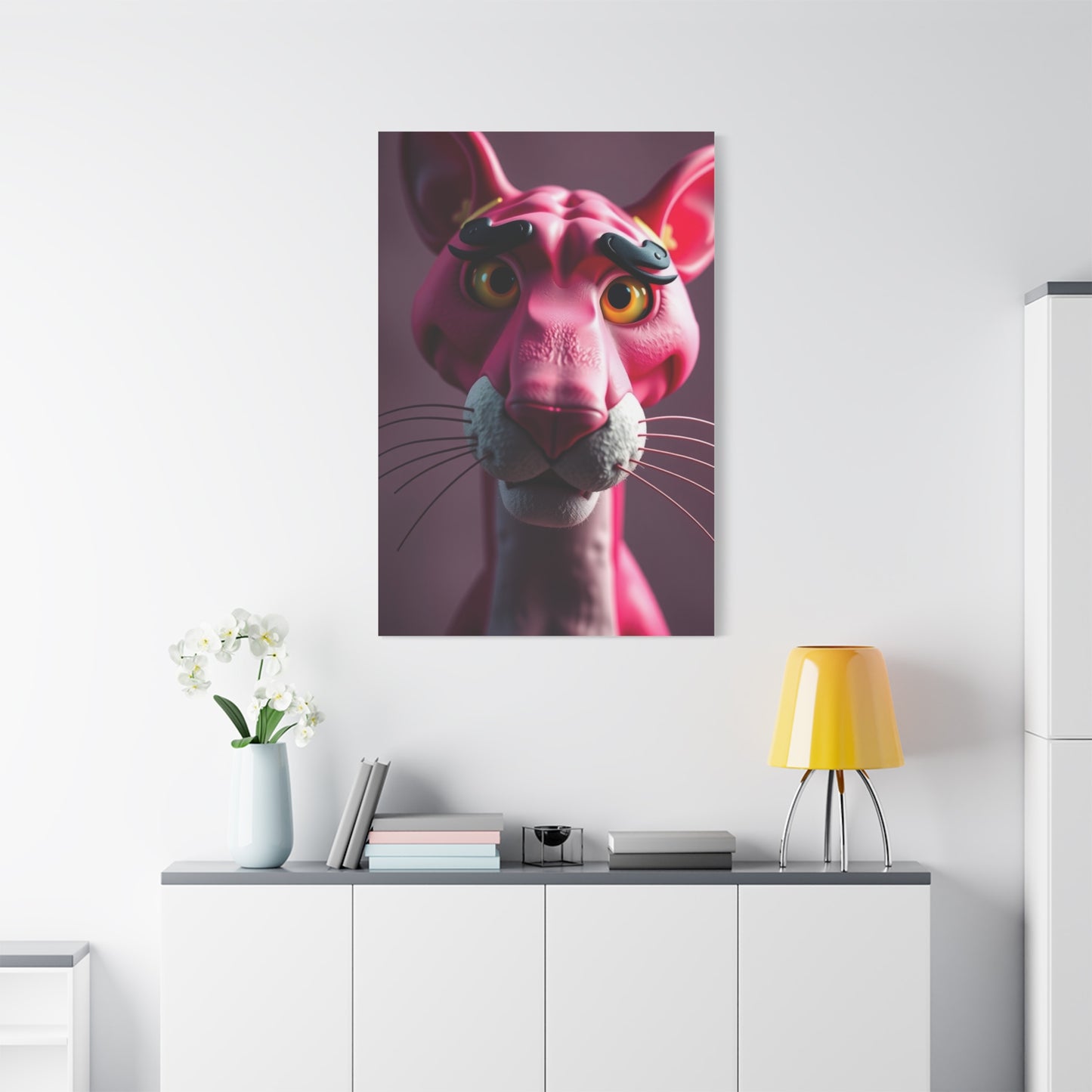 Rosé Panther Elegance Canvas Wall Art & Canvas Print
