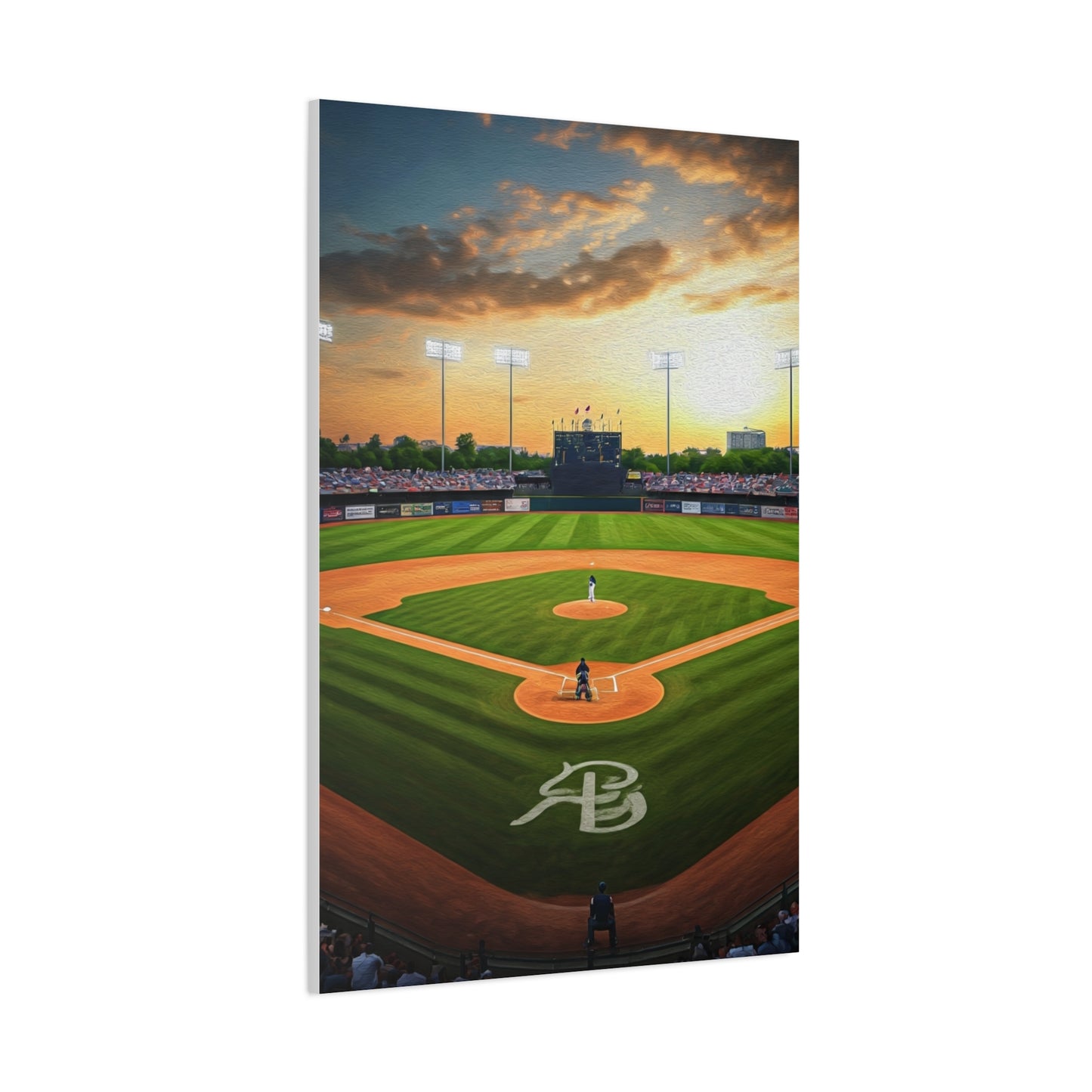 Sunset Baseball Field Peaceful Sports Landscape Wall Art & Canvas Prints