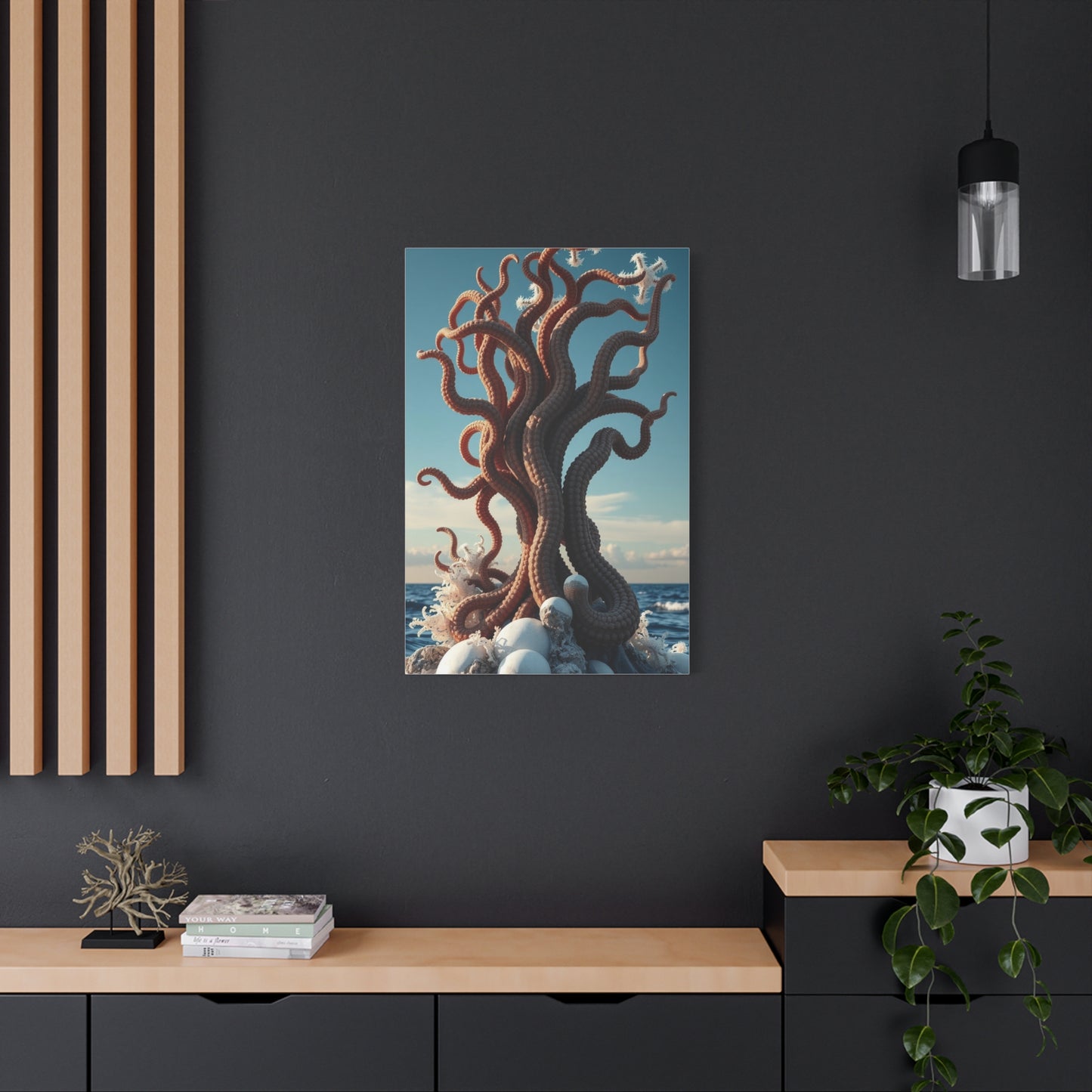 Aquamarine Marvel Canvas Wall Art & Canvas Print