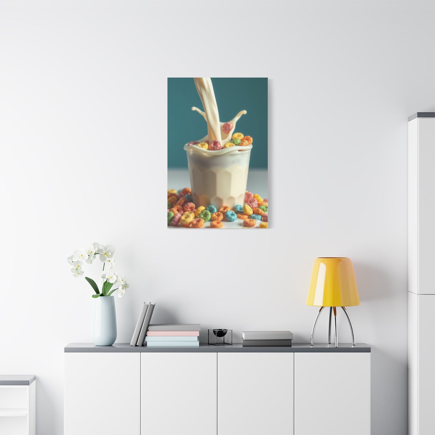 Ethereal Loops in Cream Canvas Wall Art & Canvas Print