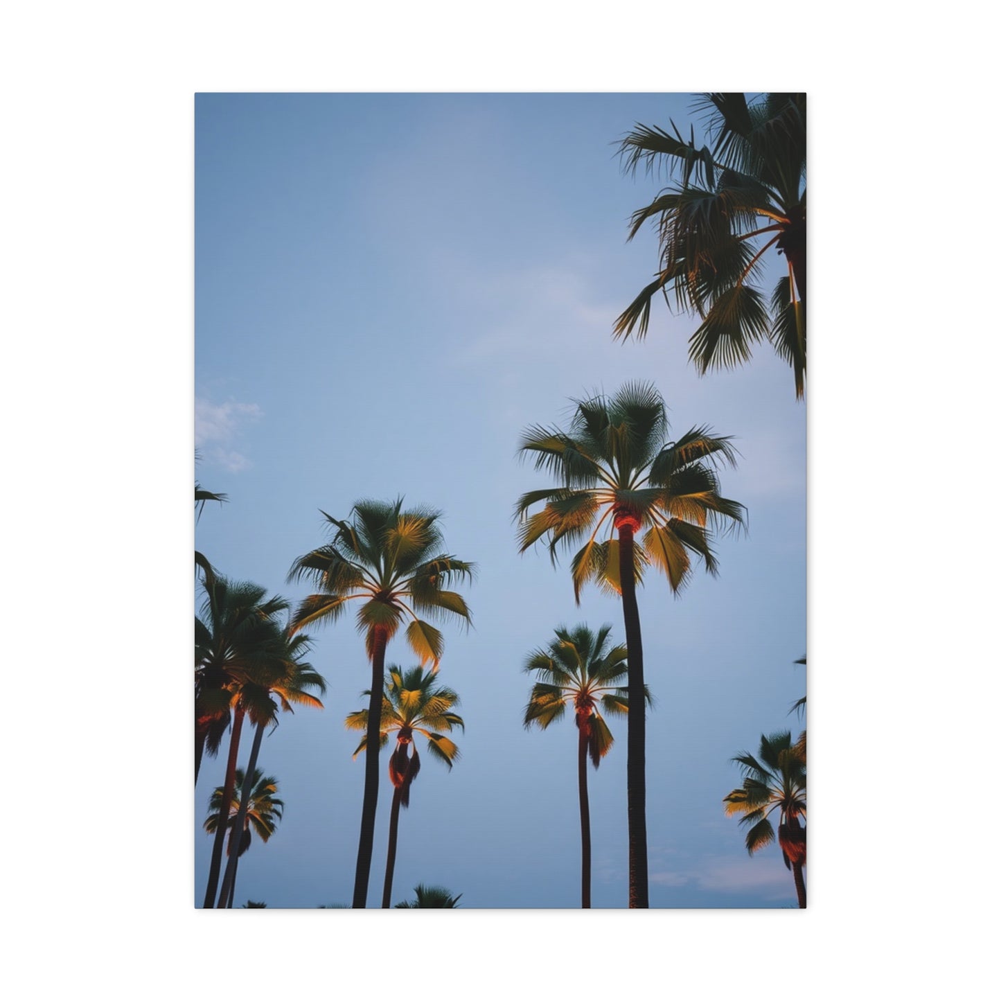 Elysian Palms Portrait Wall Art & Canvas Print