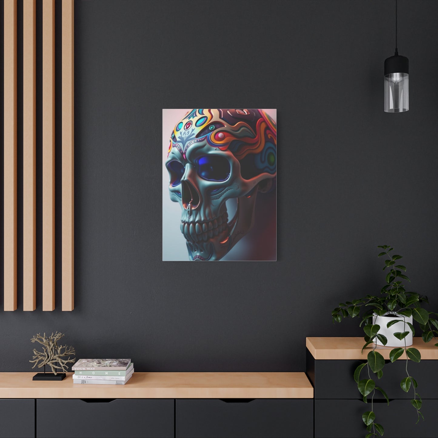 3D Trippy Skull Art By Ali Gulec Art Supreme Gallery Wall Art & Canvas Print