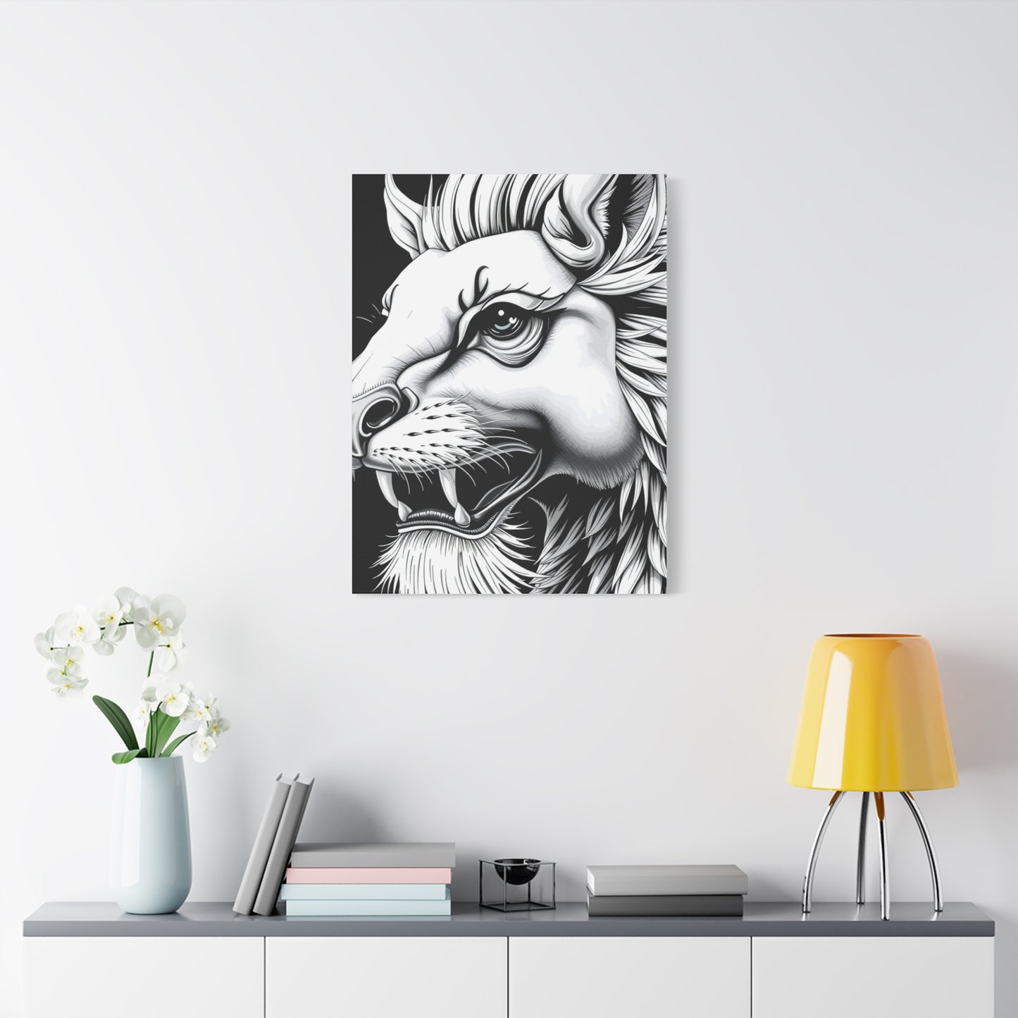 Elite Black and White Illustrations Art Vision Wall Art & Canvas Print