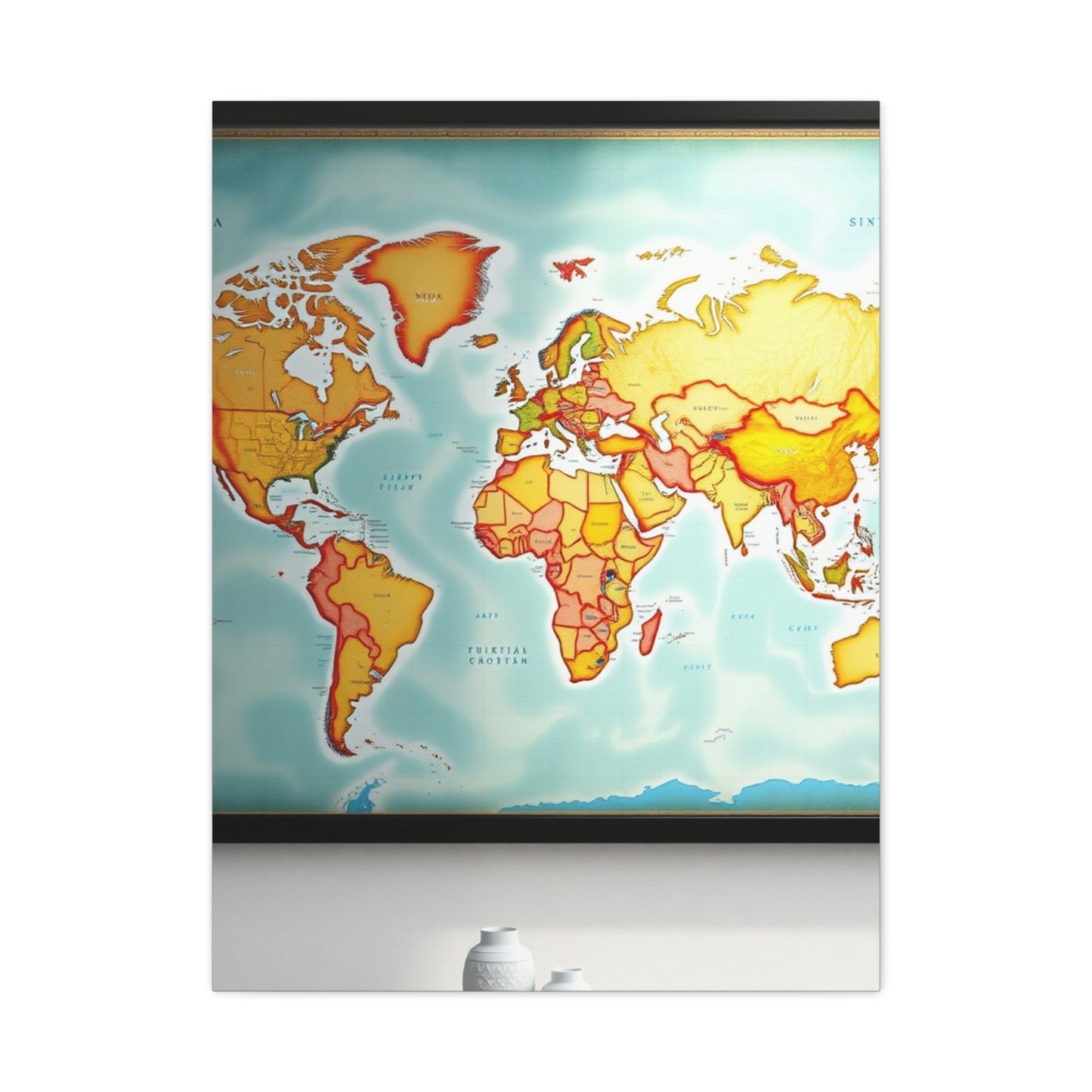 World Map Art Refined Canvas Wall Art & Canvas Print