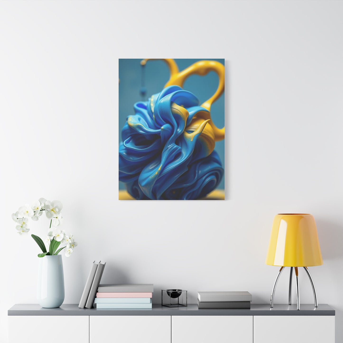 Supreme Blue & Yellow Art Collection Wall Art & Canvas Print