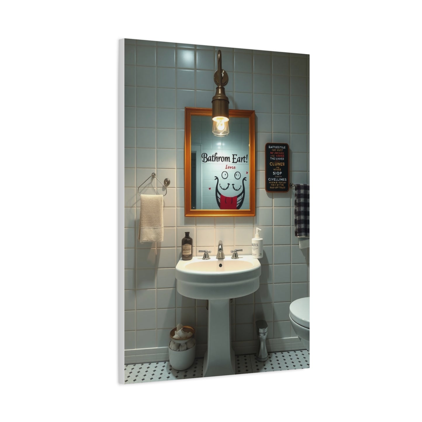 Bathroom Humor Art Refined Canvas Wall Art & Canvas Print