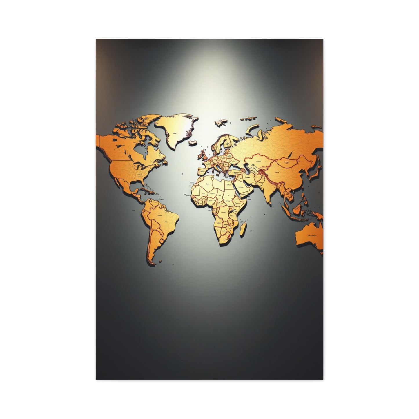 World Map Art Supreme Gallery Wall Art & Canvas Print