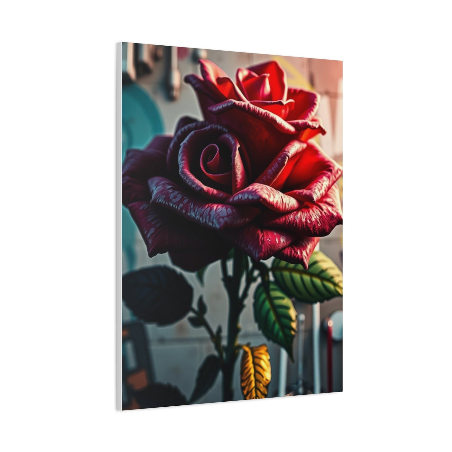 Regal Petals Street Canvas Wall Art & Canvas Print