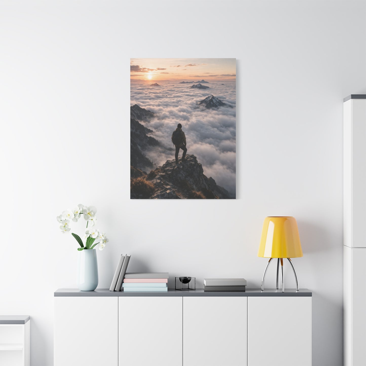 Sunrise Summit Cloud Inversion Wall Art & Canvas Print