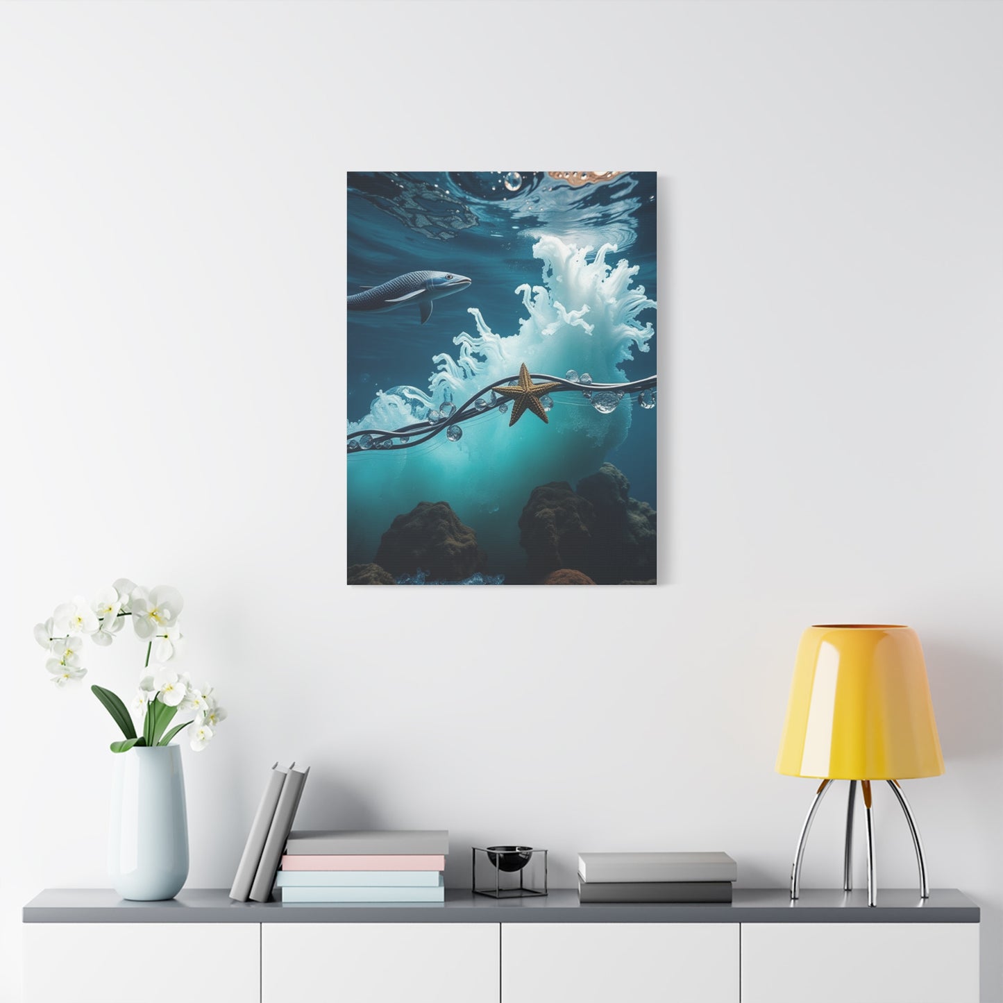 Sapphire Serenity Canvas Wall Art & Canvas Print