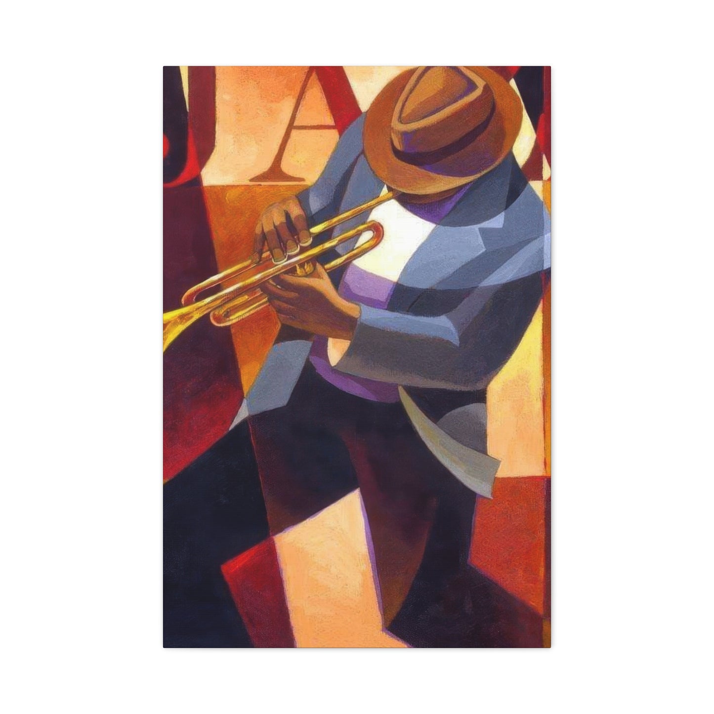 Man With Saxophone Deco Wall Art & Canvas Prints