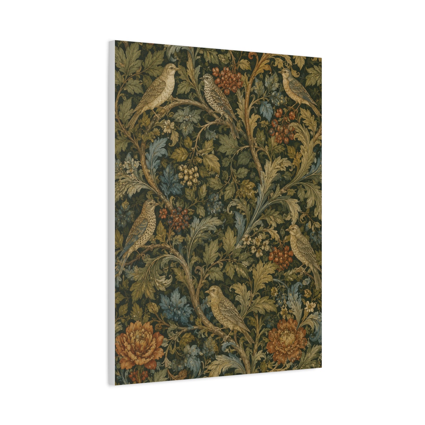 Matthew 6:26 Heritage Botanical Scripture Wall Art & Canvas Print