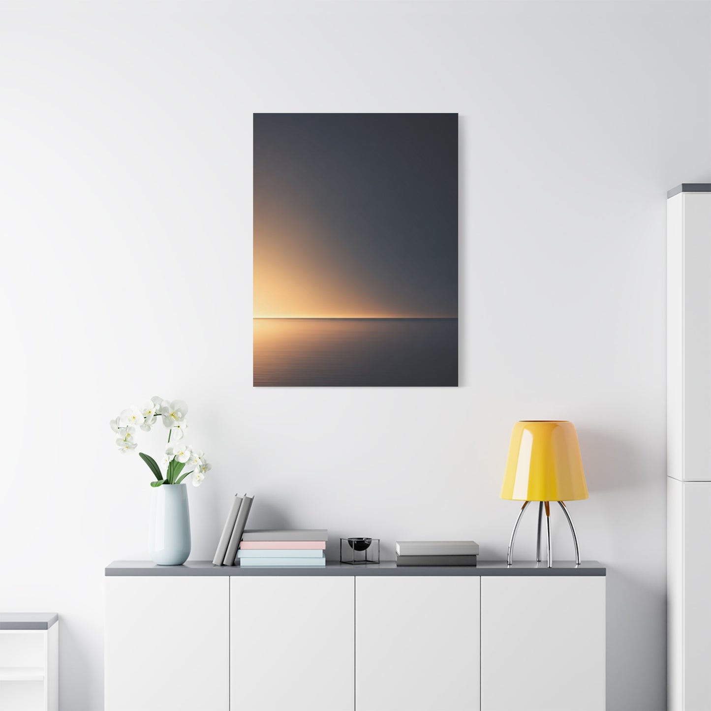 Golden Horizon Gradient Wall Art & Canvas Prints