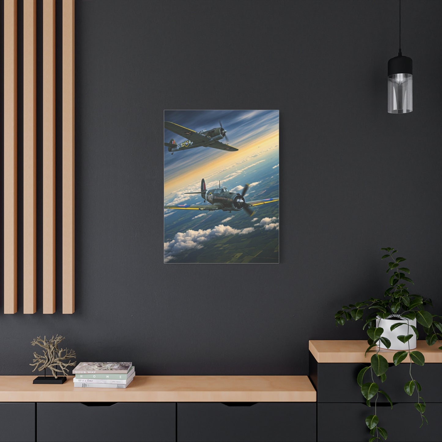 Vintage Warplanes Above the Clouds Wall Art & Canvas Prints