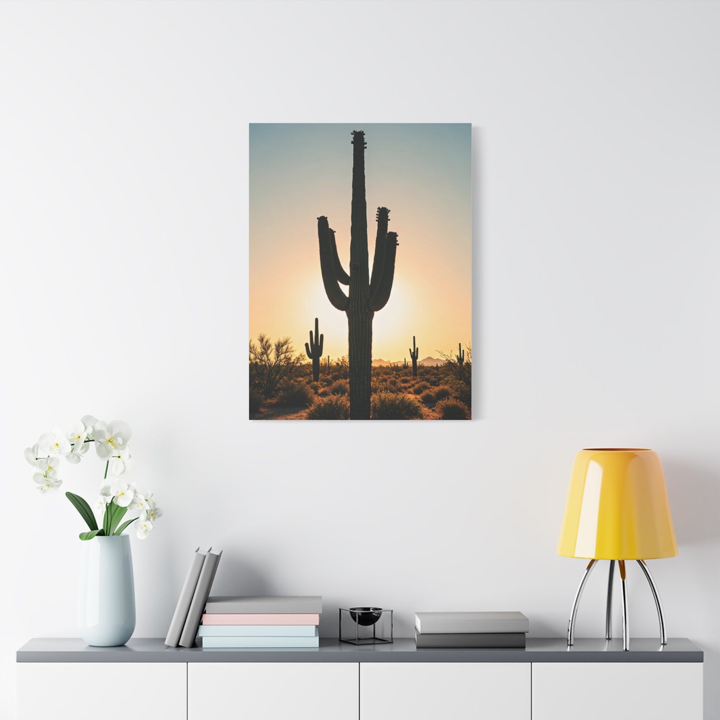 Sunset Saguaro Silhouette Wall Art & Canvas Prints
