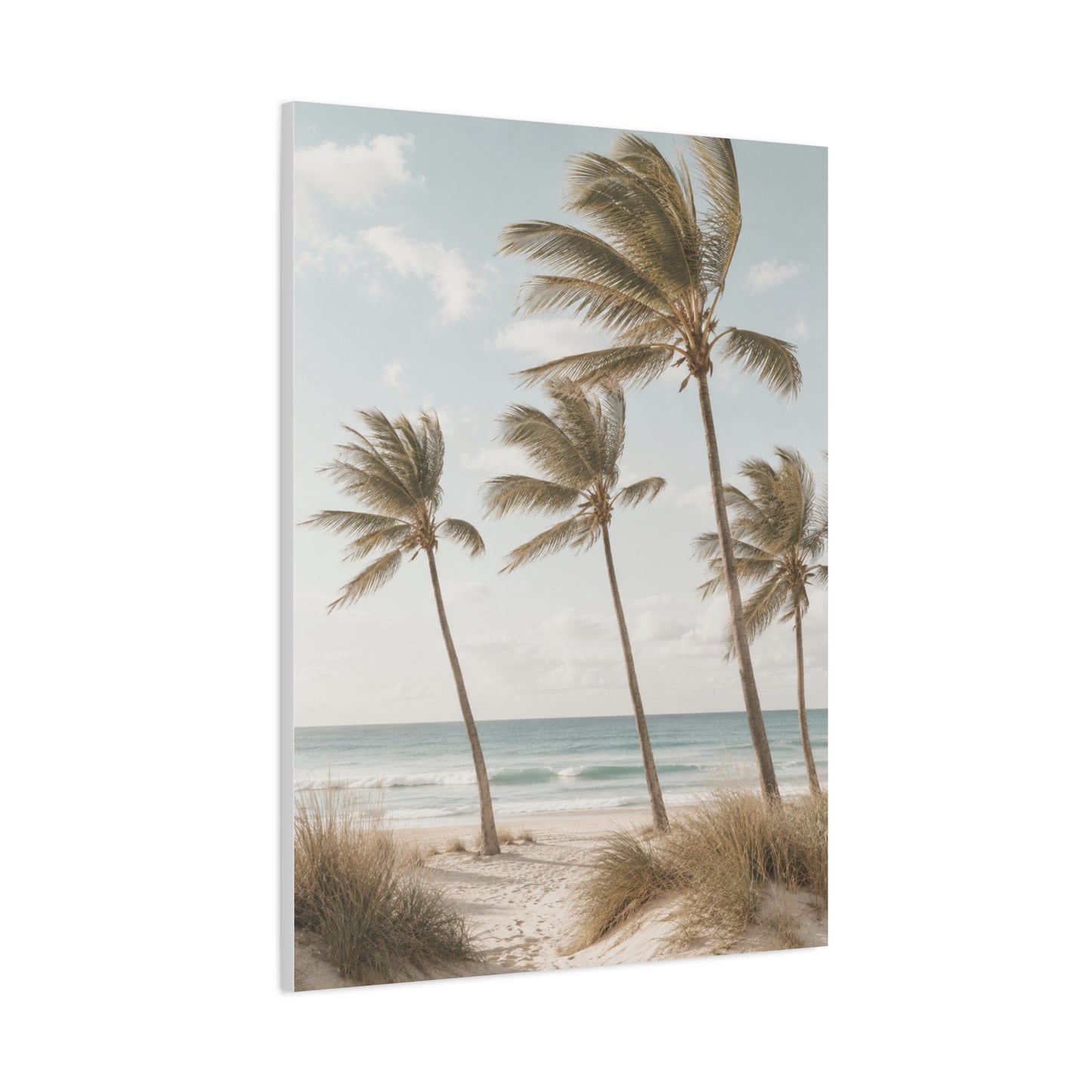 Coastal Palm Breeze Minimal Trees Wall Art & Canvas Print