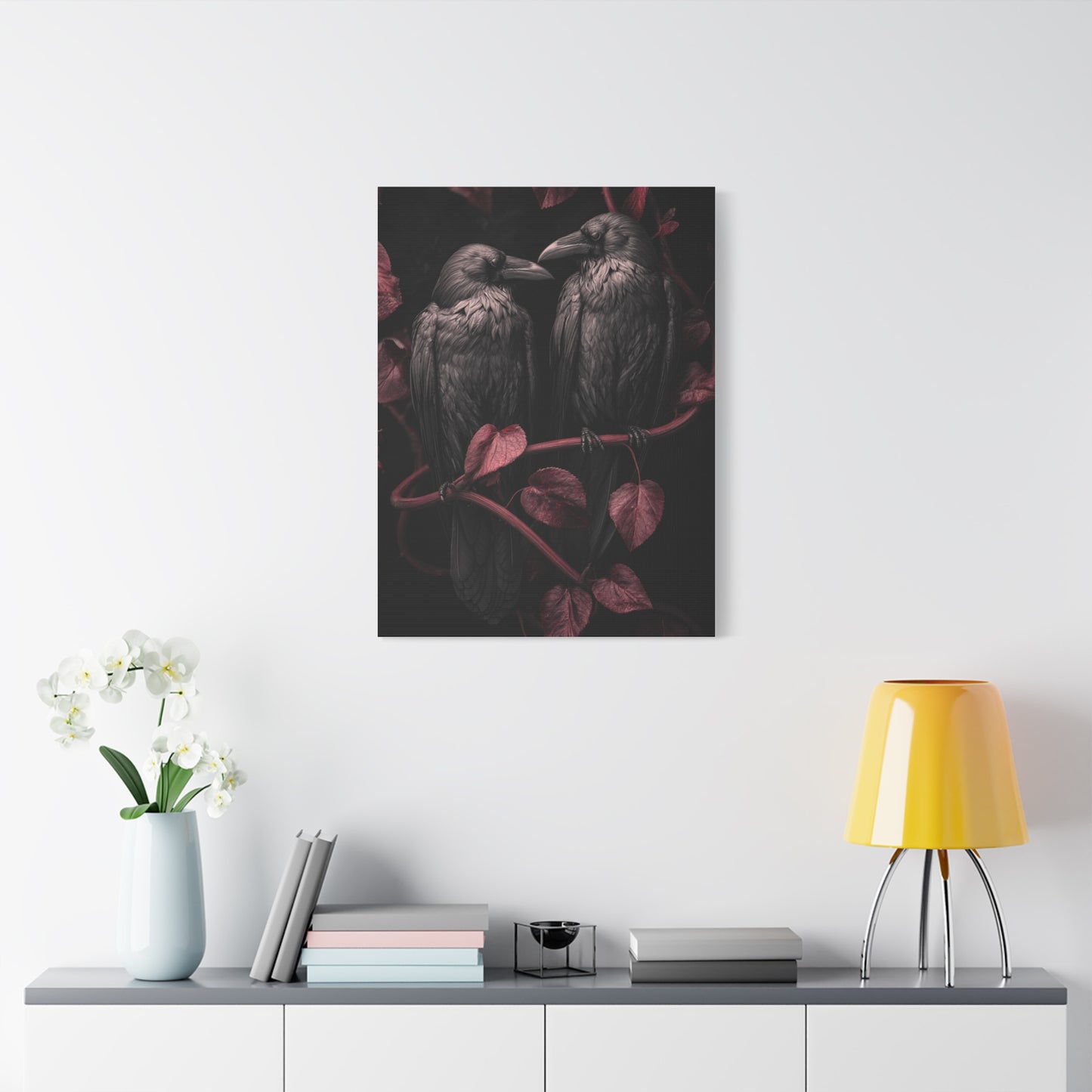 Pair of Ravens Gothic Romance Wall Art & Canvas Print